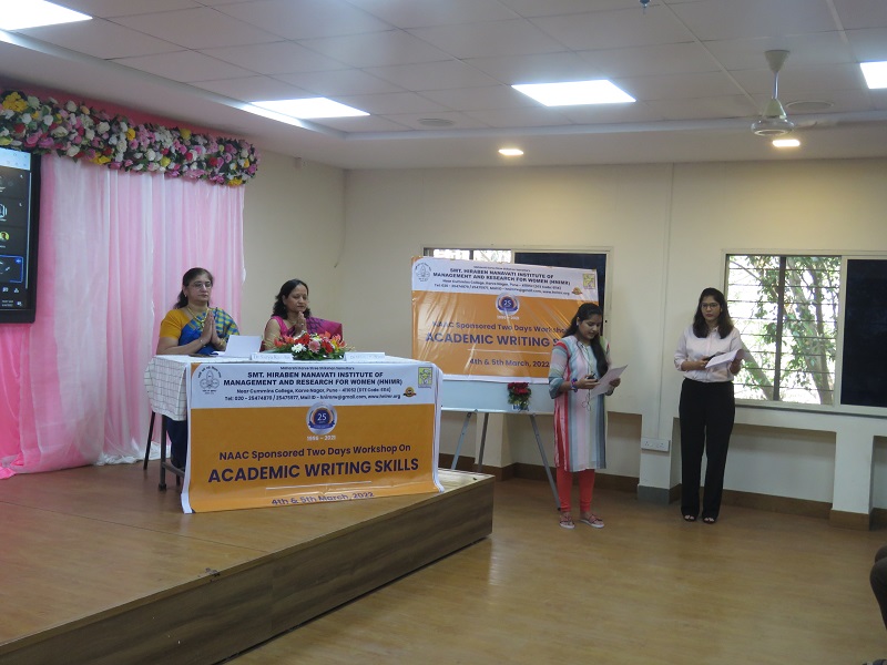 Report on The NAAC Sponsored Two Days Workshop on Academic Writing ...