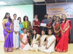 1st prize was secured by the group representing the state of ‘Tamilnadu’ in Competition of Symphony – Unity in Diversity