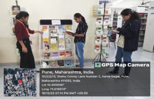 Students in Library – Book Display