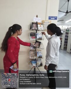 Students in Library – Book Display-2024